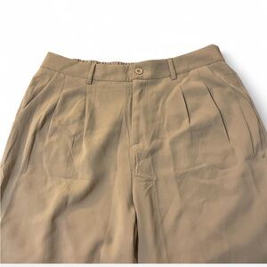 Classic Tan Pleated Trousers